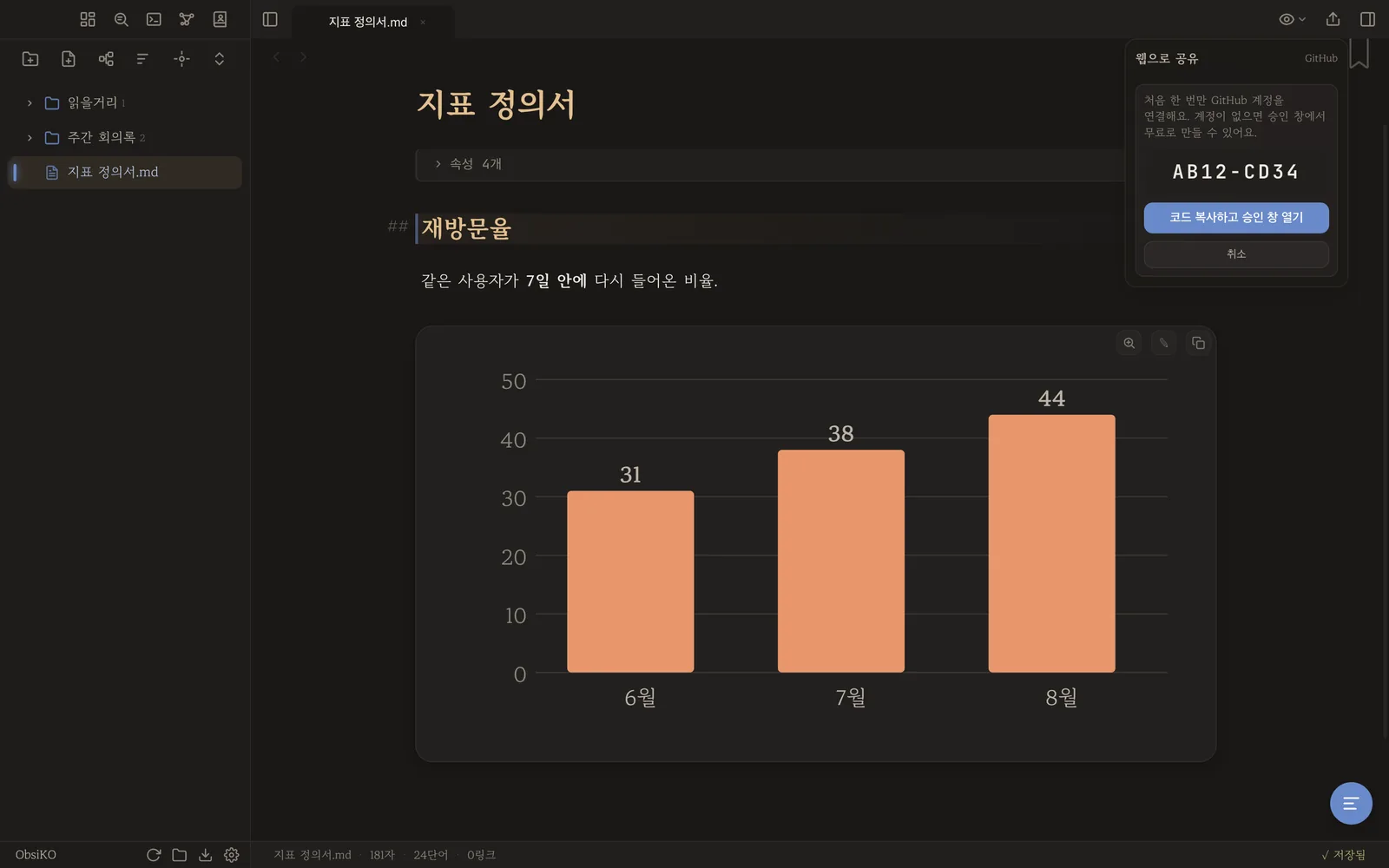 연결 코드와 「코드 복사하고 승인 창 열기」